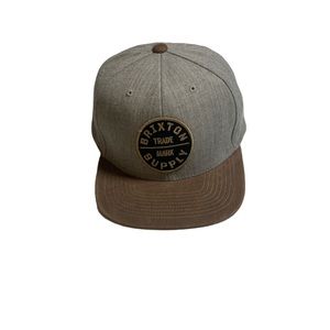 Brixton SnapBack Gray with Beige Brim